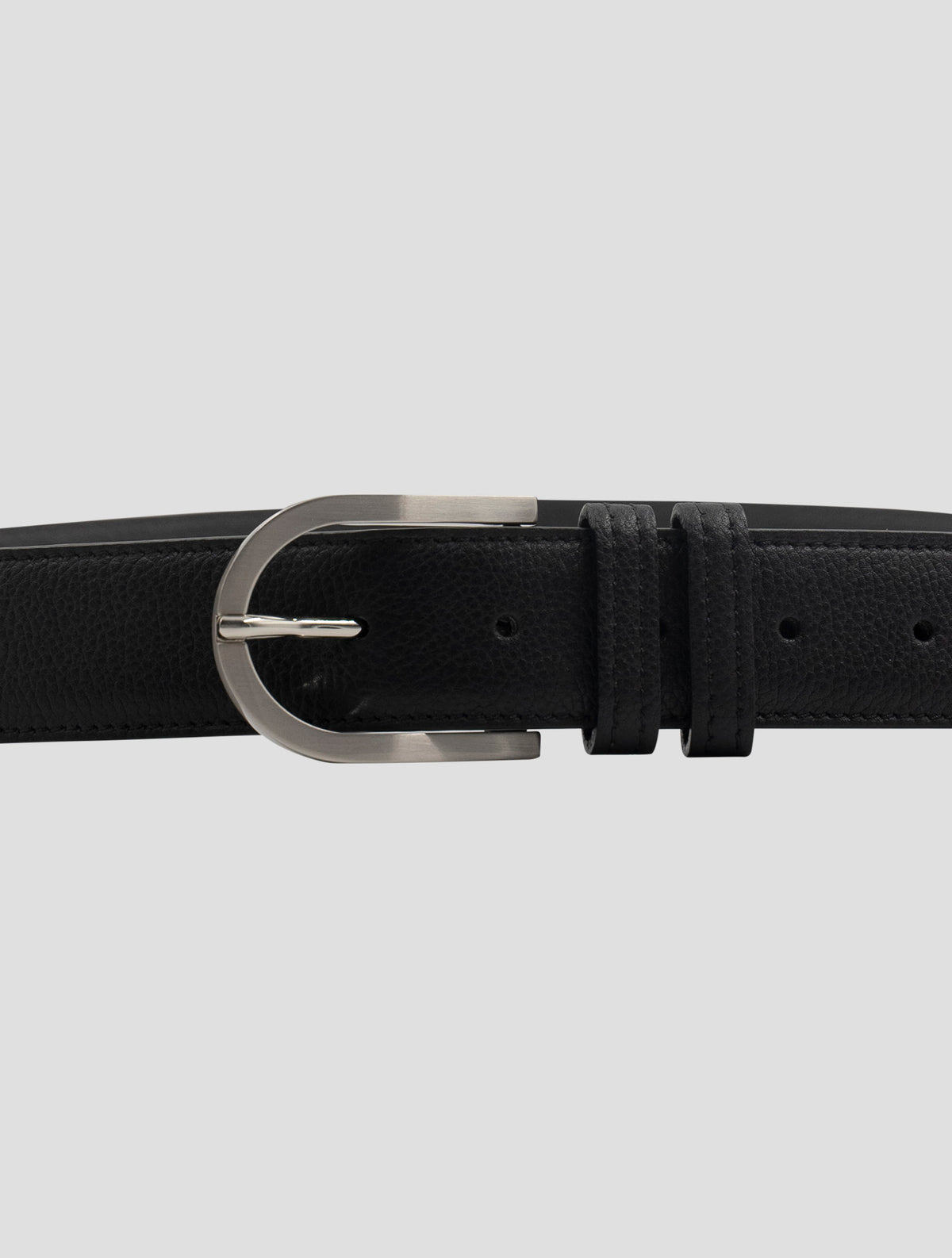 Kiton Black Leather Belt
