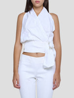 Kiton White Linen Tank Top Women