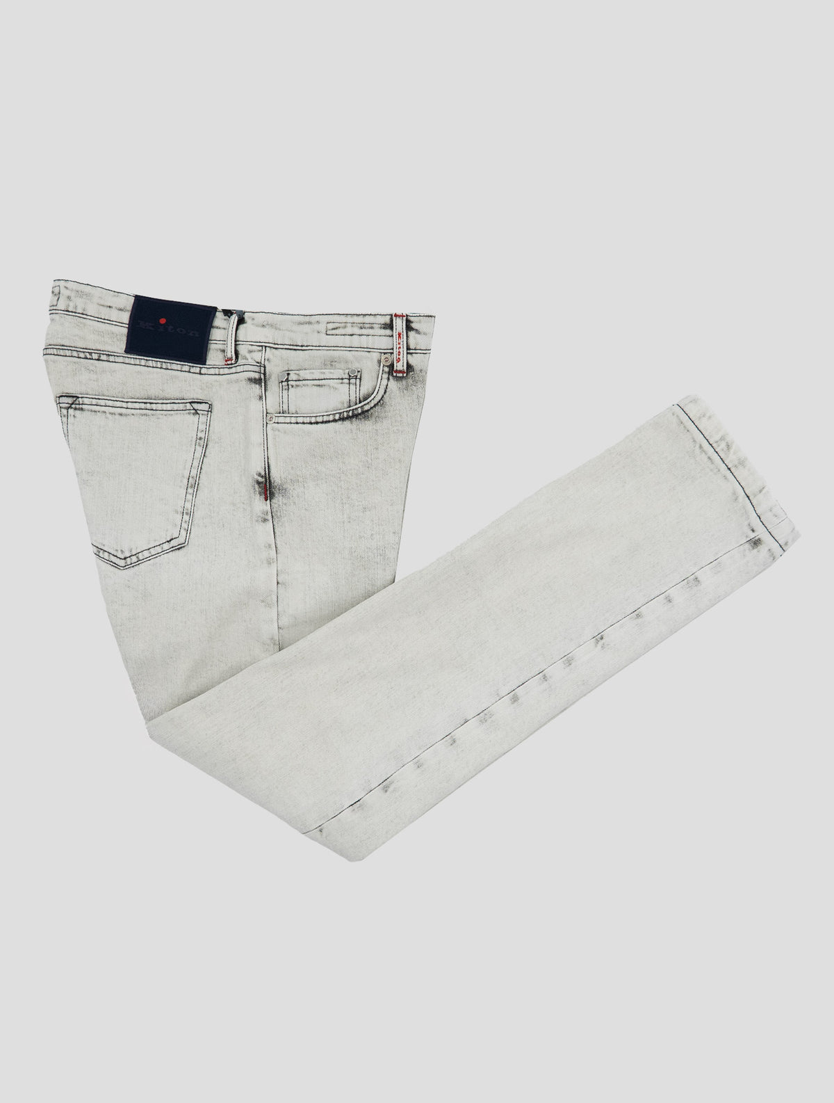 Kiton Light Gray Cotton Ea Jeans
