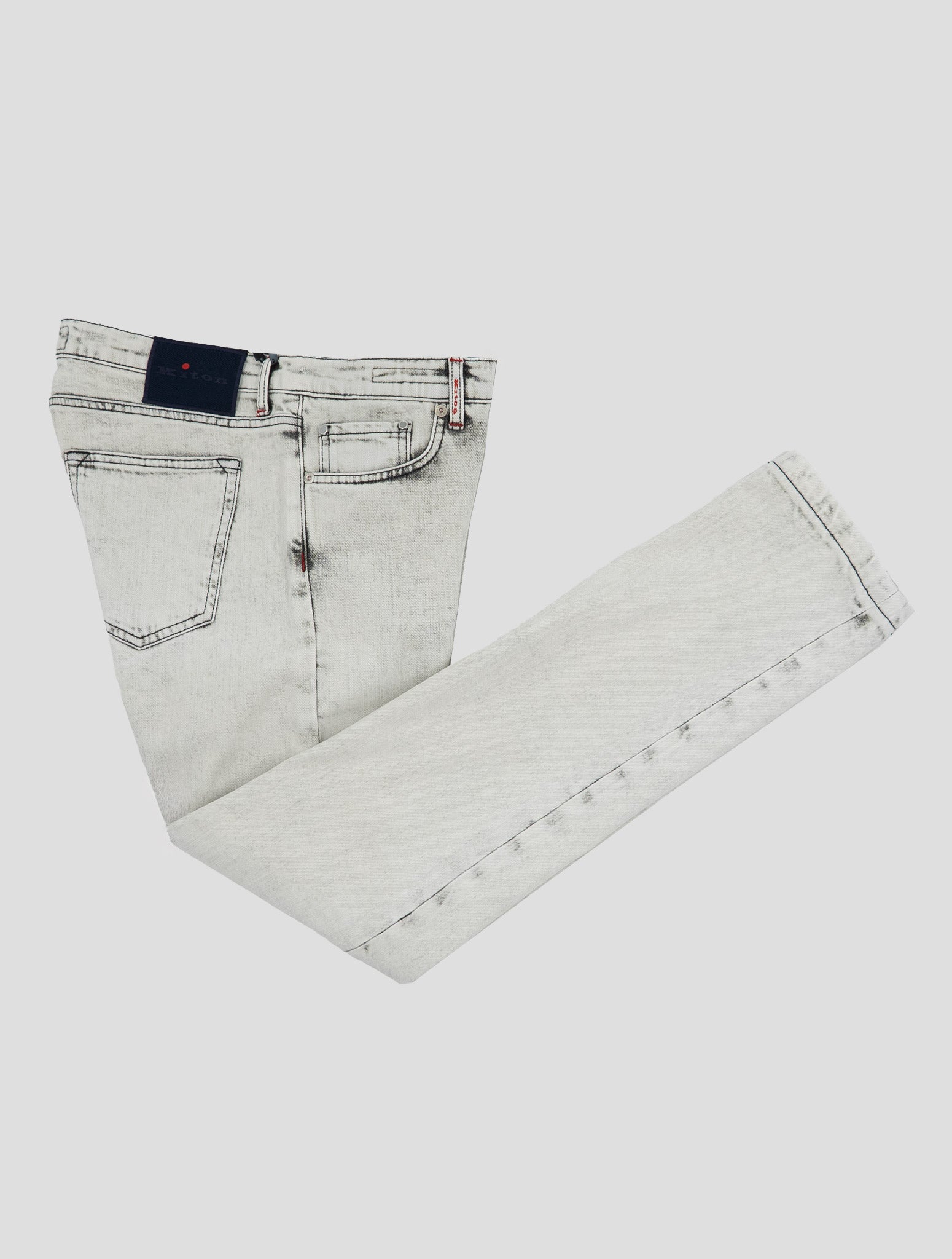 Kiton Light Gray Cotton Ea Jeans