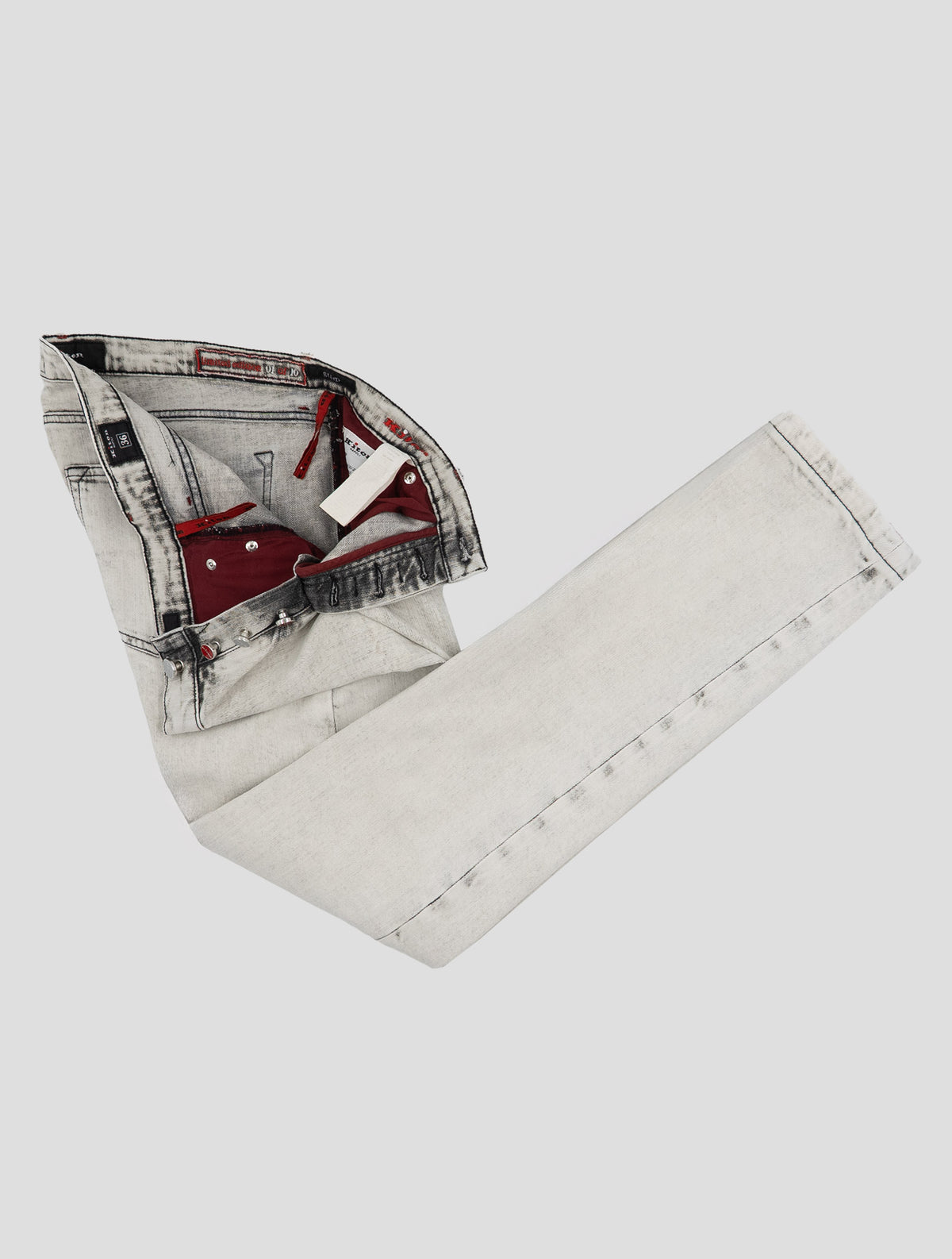 Kiton Light Gray Cotton Ea Jeans