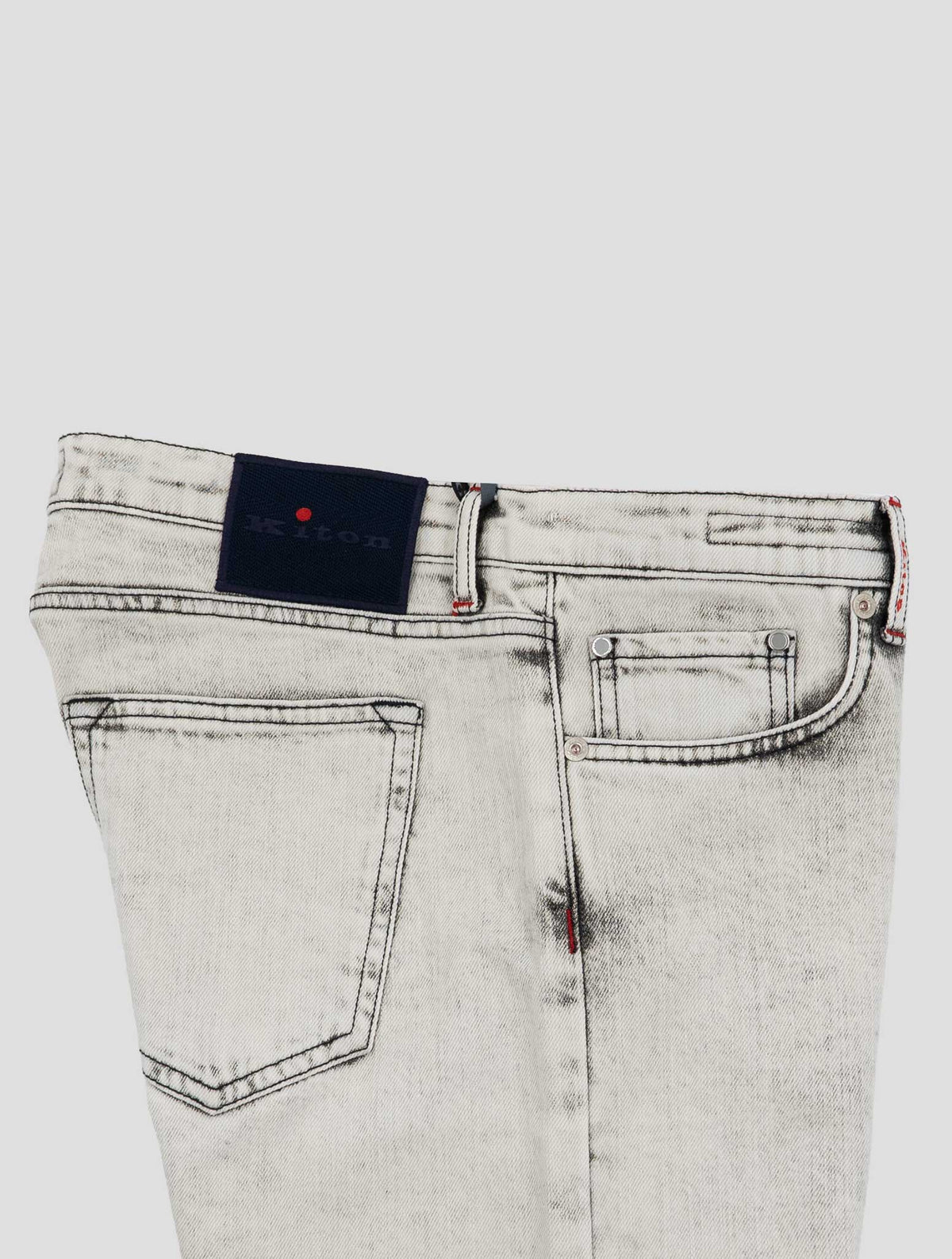 Kiton Light Gray Cotton Ea Jeans