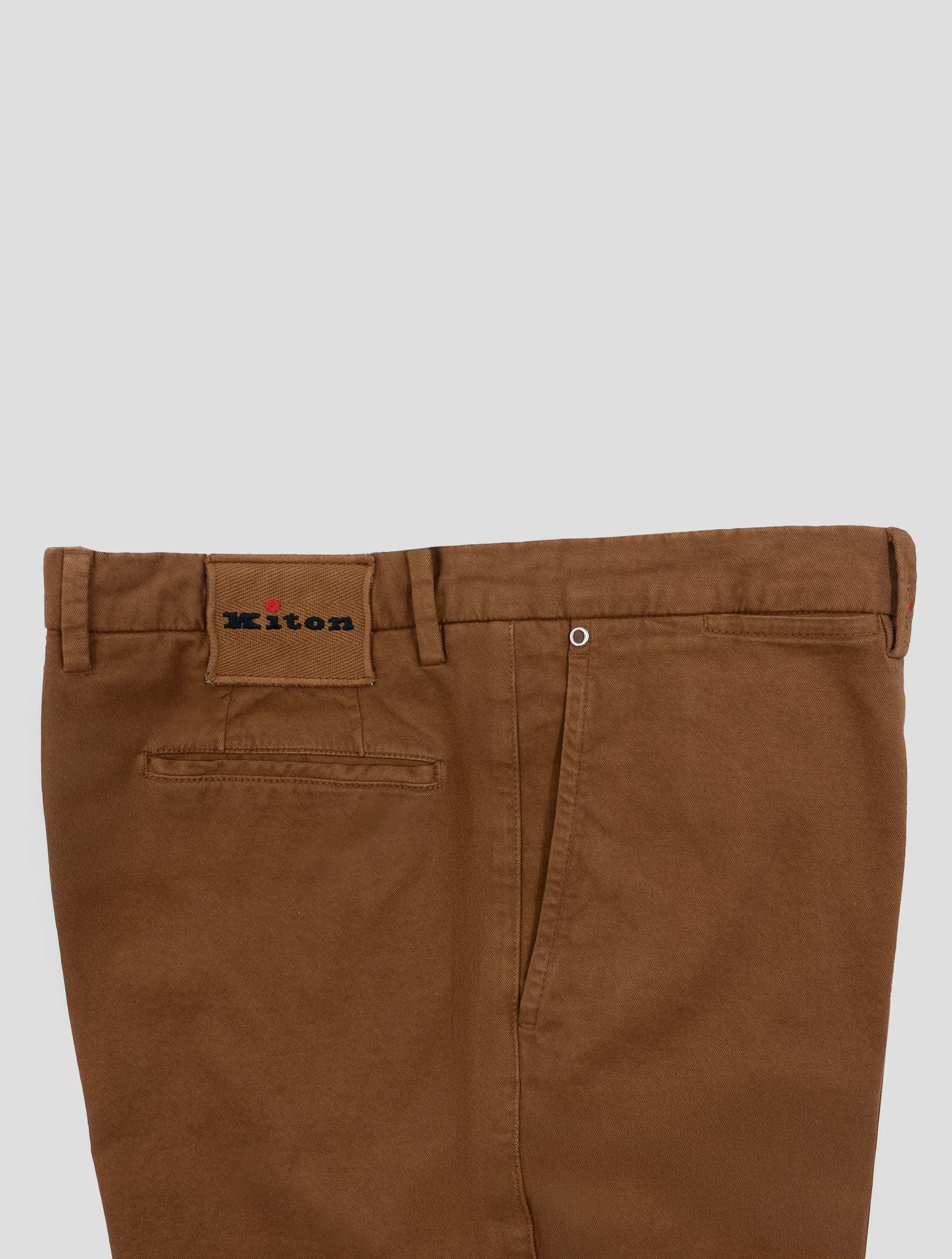 Kiton Brown Cotton Cashmere Ea Pants