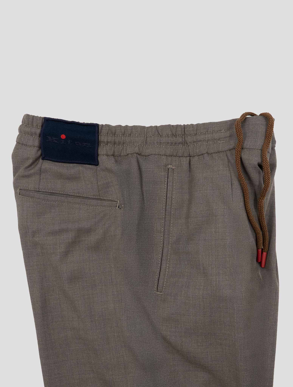 Kiton Taupe Wool Pants