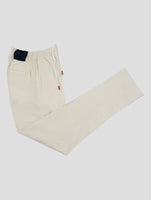 Kiton White Cotton Wool Ea Velvet Pants