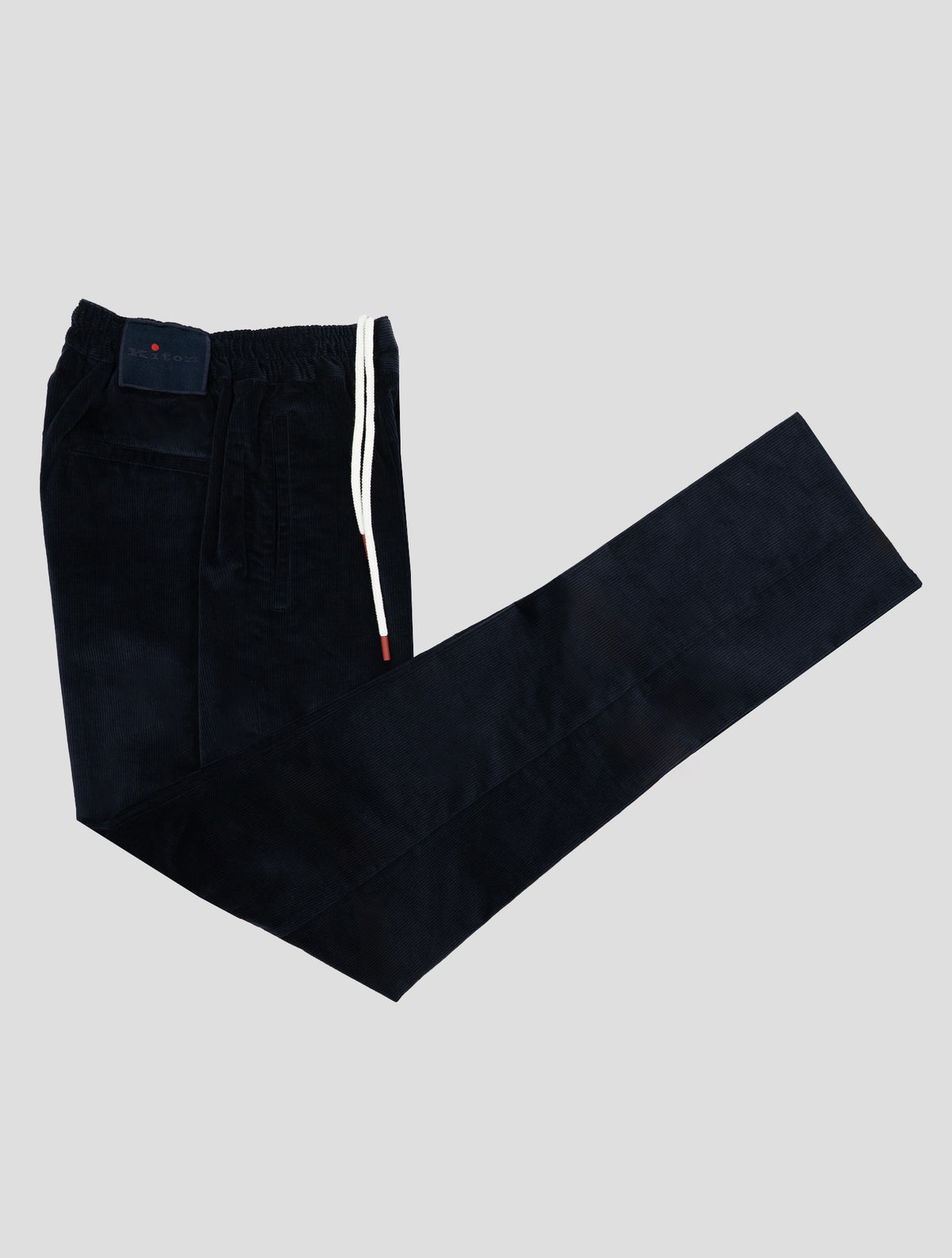 Kiton Blue Cotton Wool Ea Velvet Pants