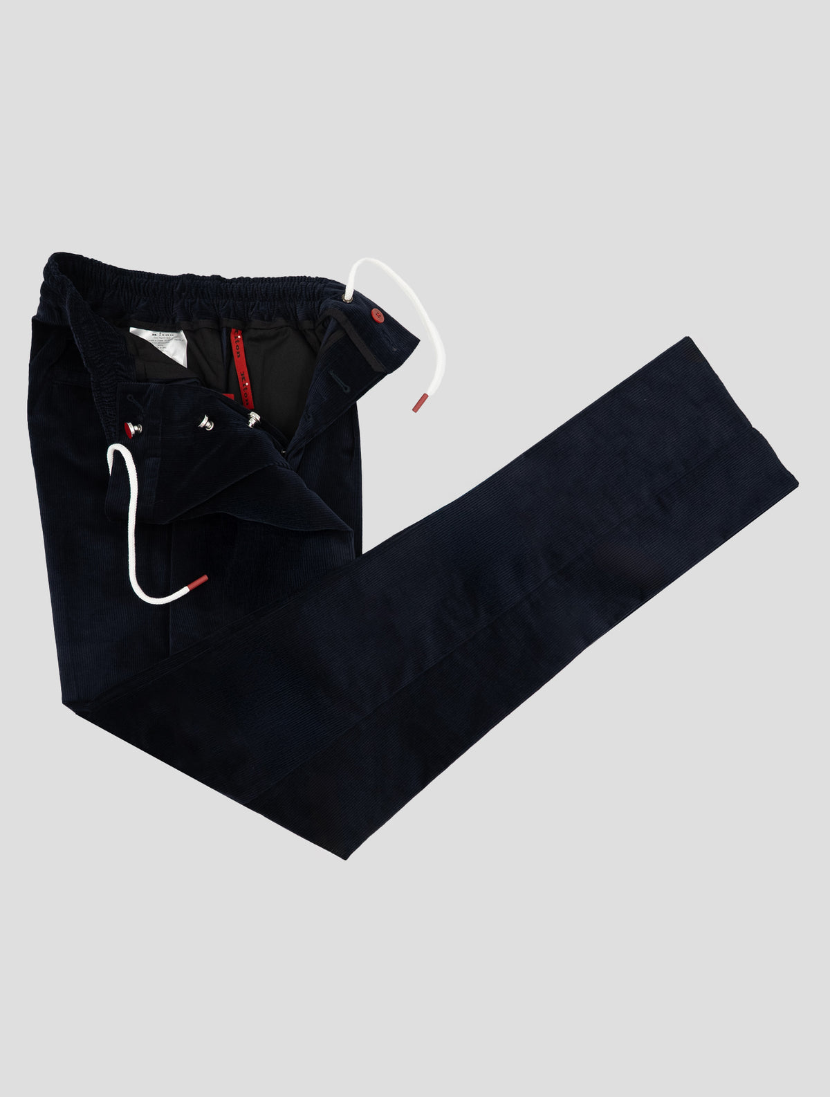 Kiton Blue Cotton Wool Ea Velvet Pants