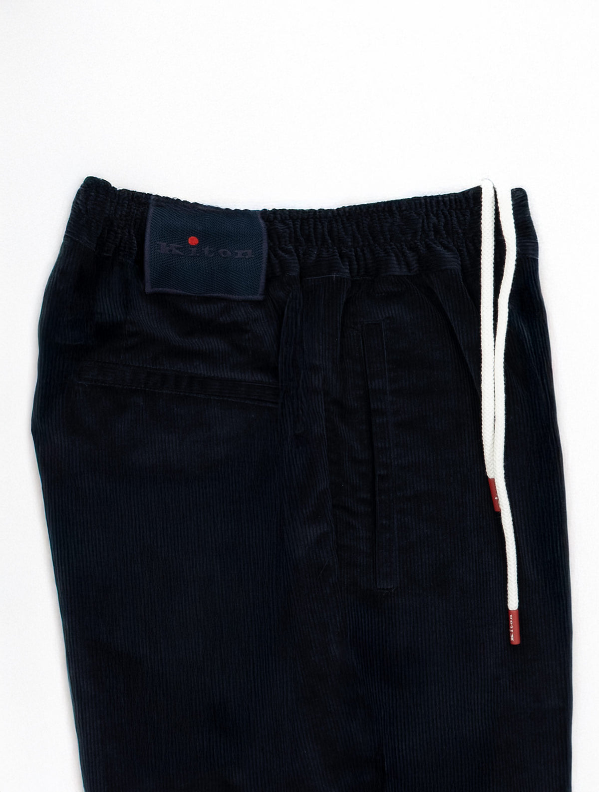 Kiton Blue Cotton Wool Ea Velvet Pants