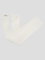 Kiton White Cotton Cashmere Ea Velvet Jeans
