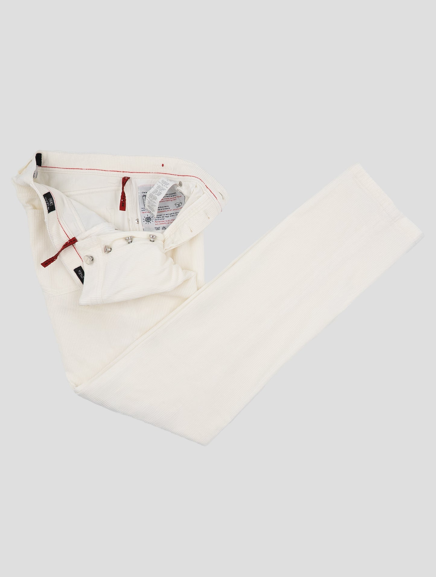 Kiton White Cotton Cashmere Ea Velvet Jeans