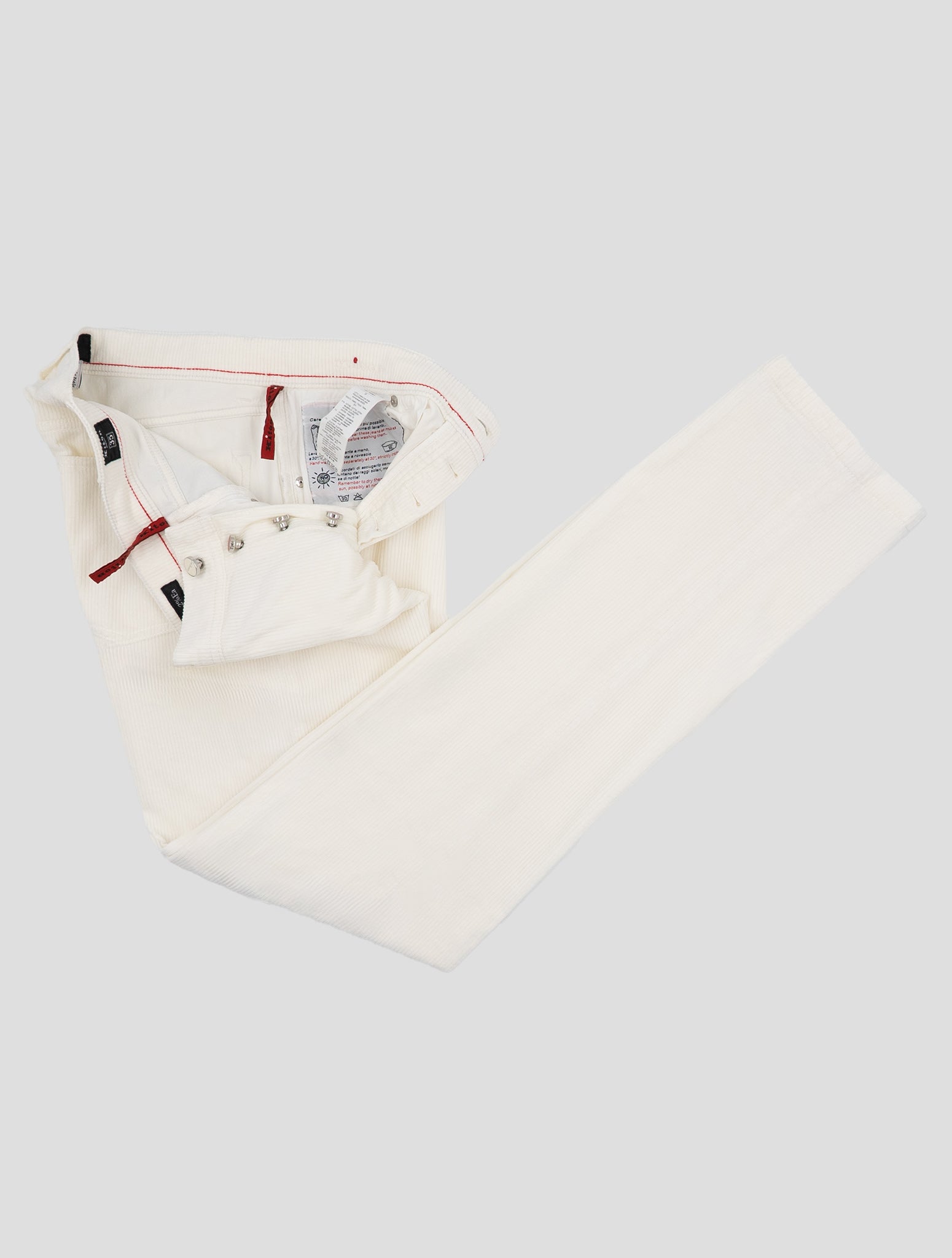 Kiton White Cotton Cashmere Ea Velvet Jeans