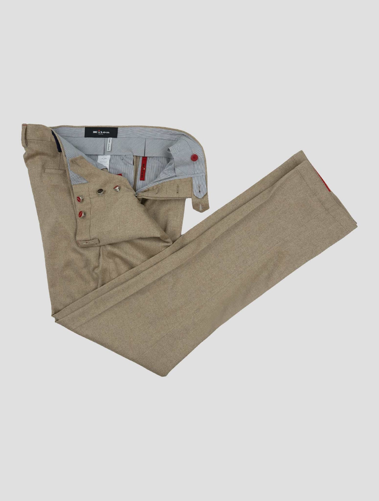 Kiton Beige Cashmere Silk Pa Ea Pants