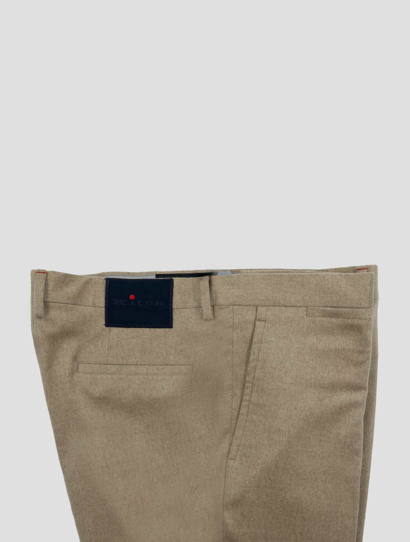 Kiton Beige Cashmere Silk Pa Ea Pants