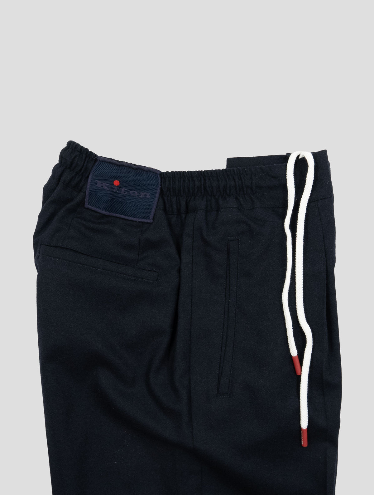 Kiton Blue Virgin Wool Pa Ea Pants