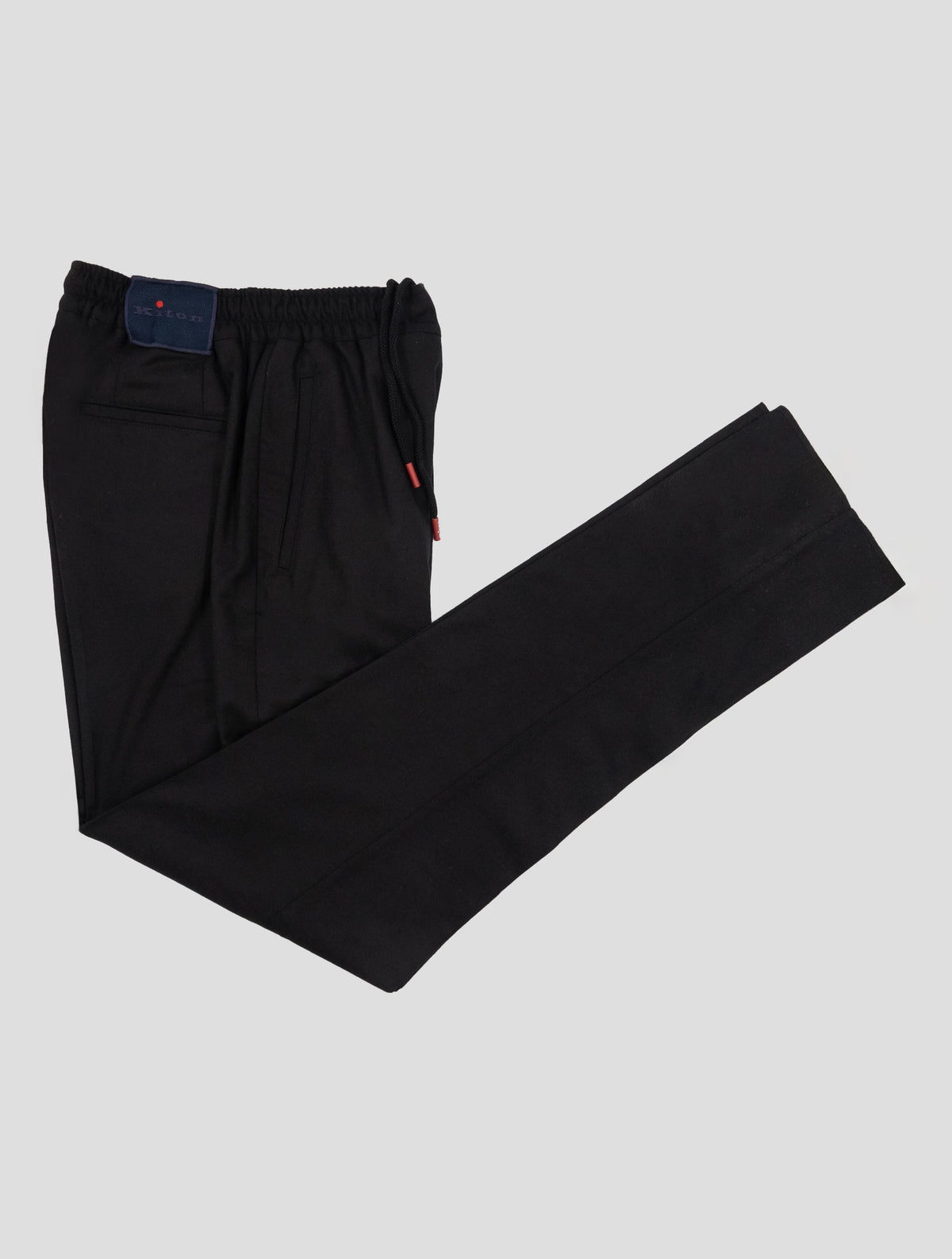 Kiton Black Virgin Wool Pa Ea Pants