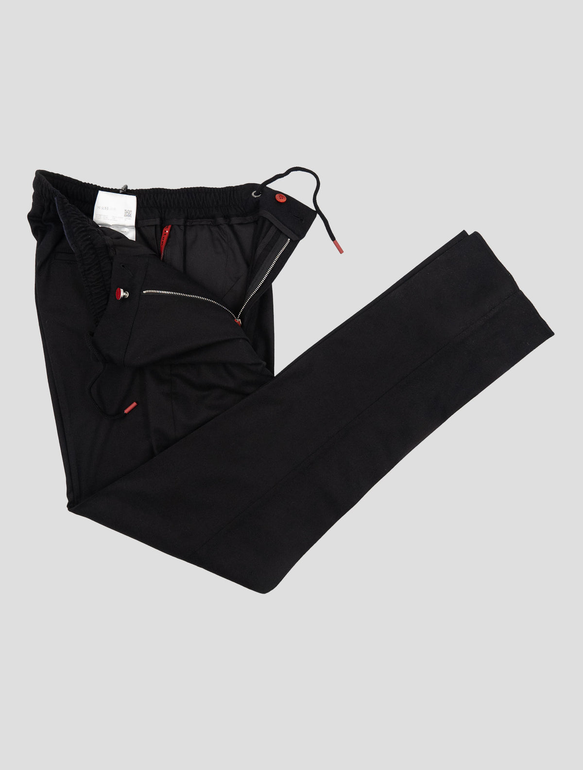Kiton Black Virgin Wool Pa Ea Pants