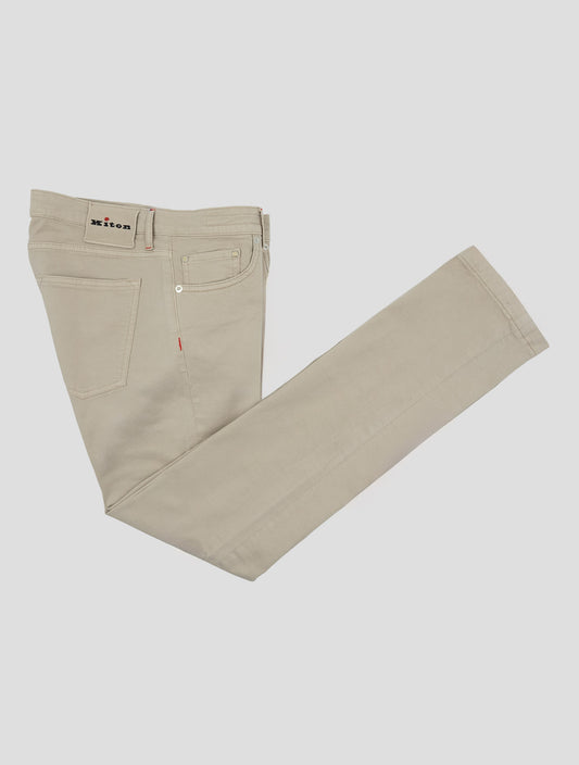 Kiton Beige Cotton Ea Jeans