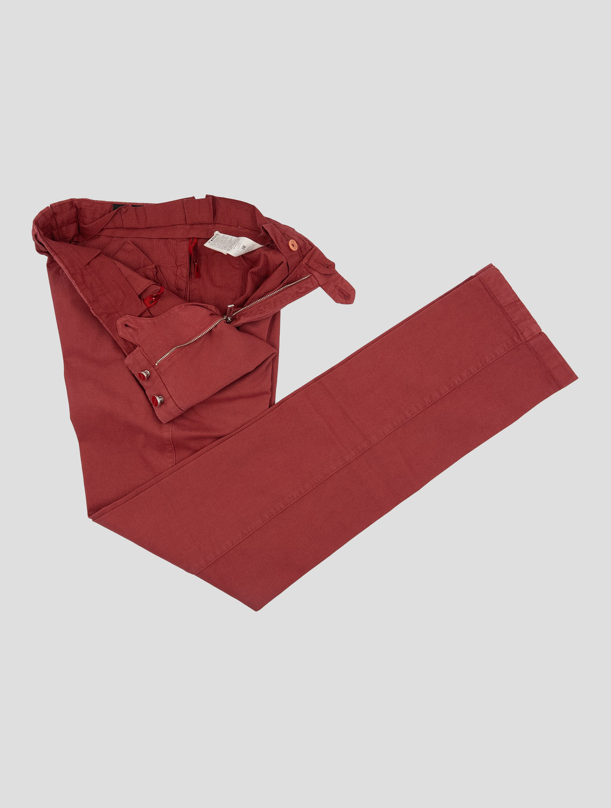 Kiton Red Cotton Cashmere Ea Pants