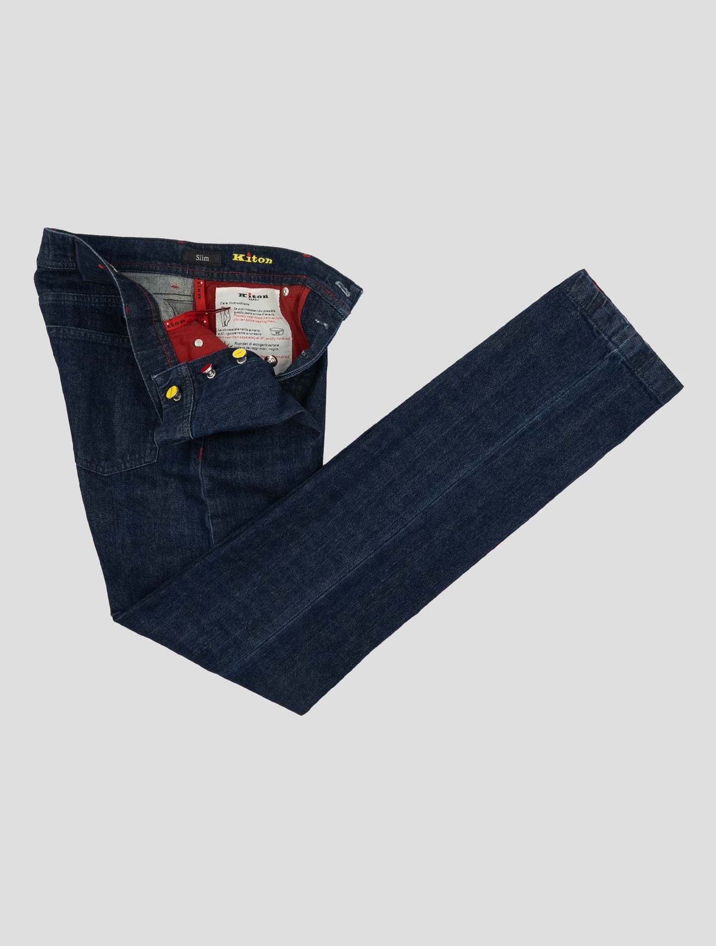 Kiton Blue Cotton Ea Pants