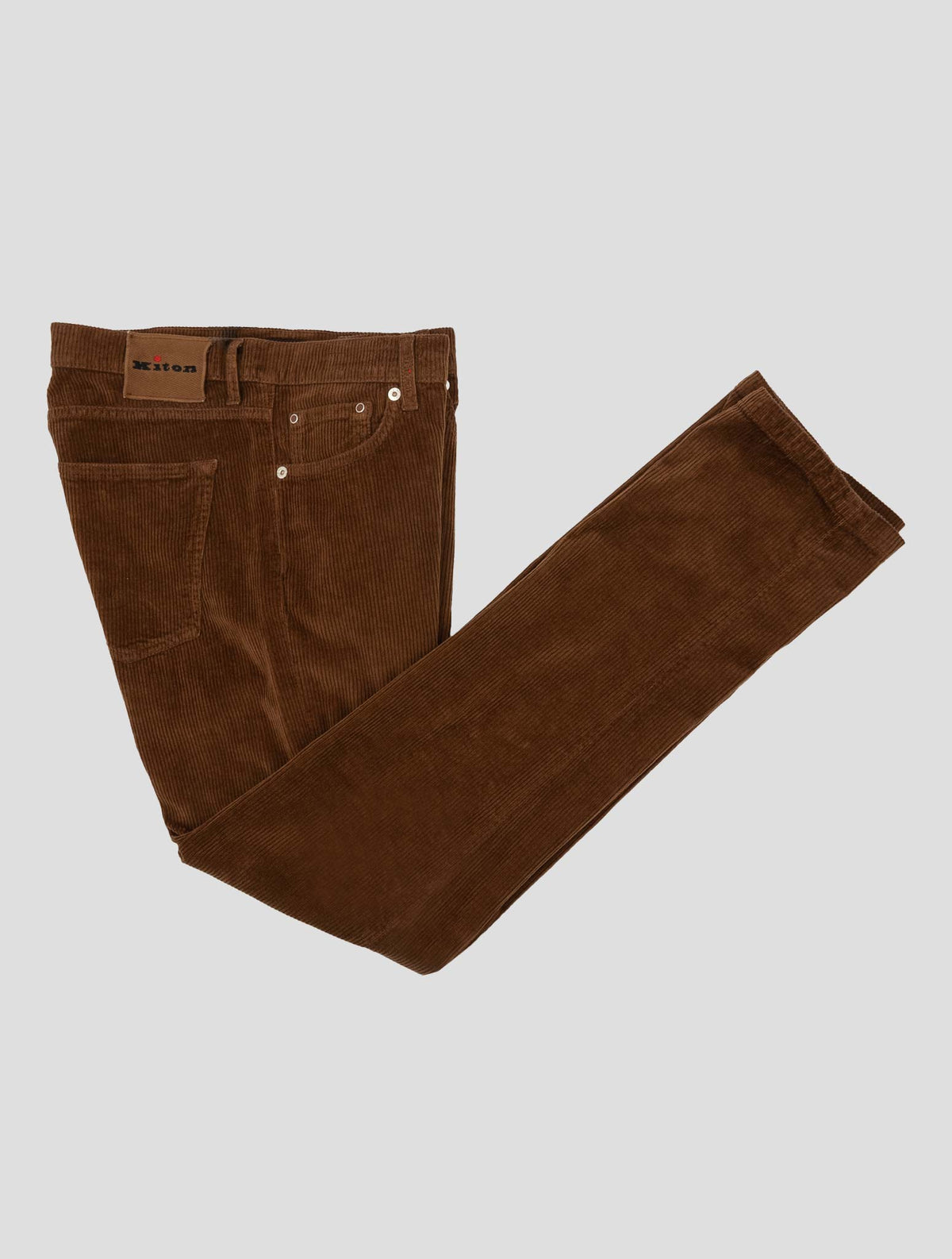 Kiton Brown Cotton Cashmere Ea Velvet Jeans