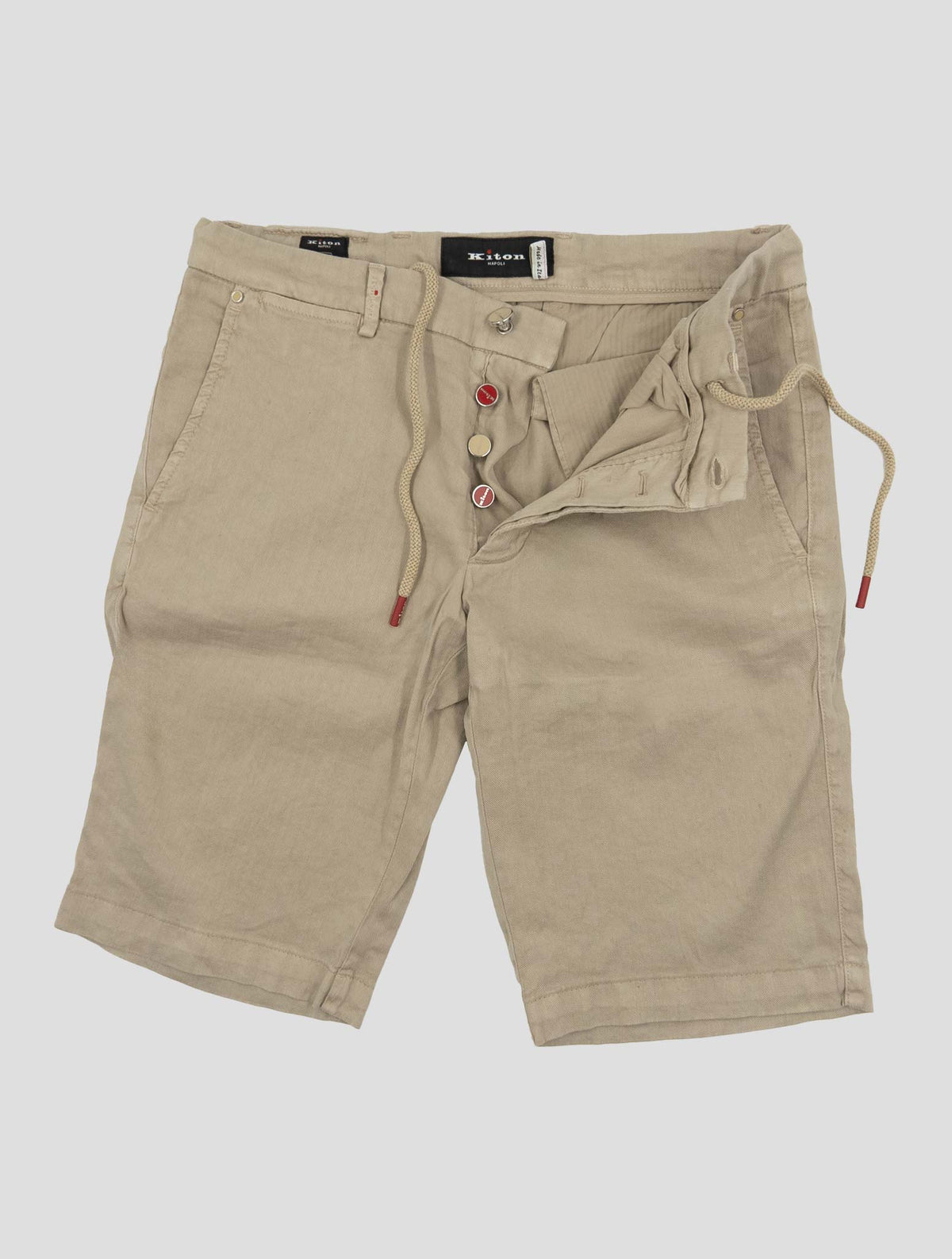 Kiton Beige Linen Cotton Ea Short Pants