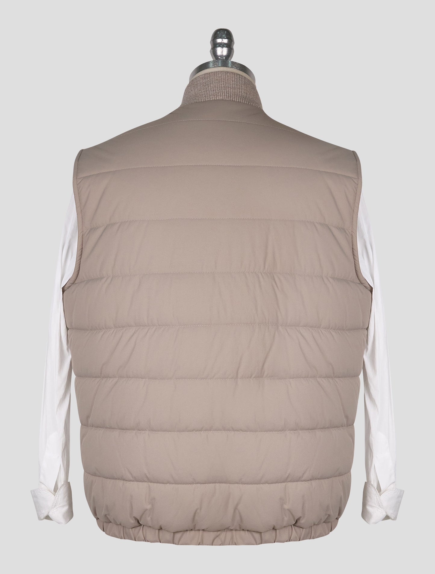 Kiton Taupe Pl Gilet Coat