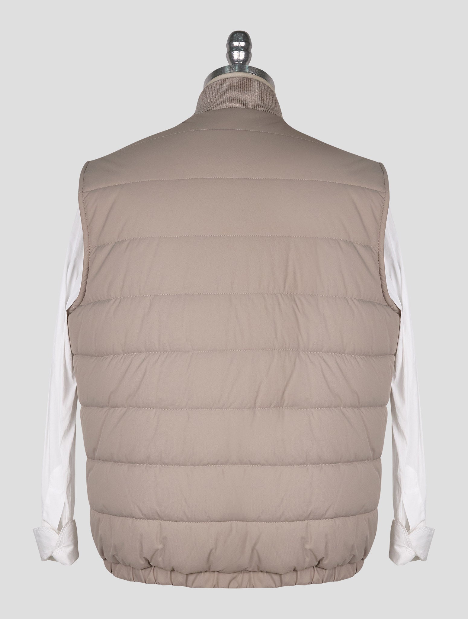 Kiton Taupe Pl Gilet Coat