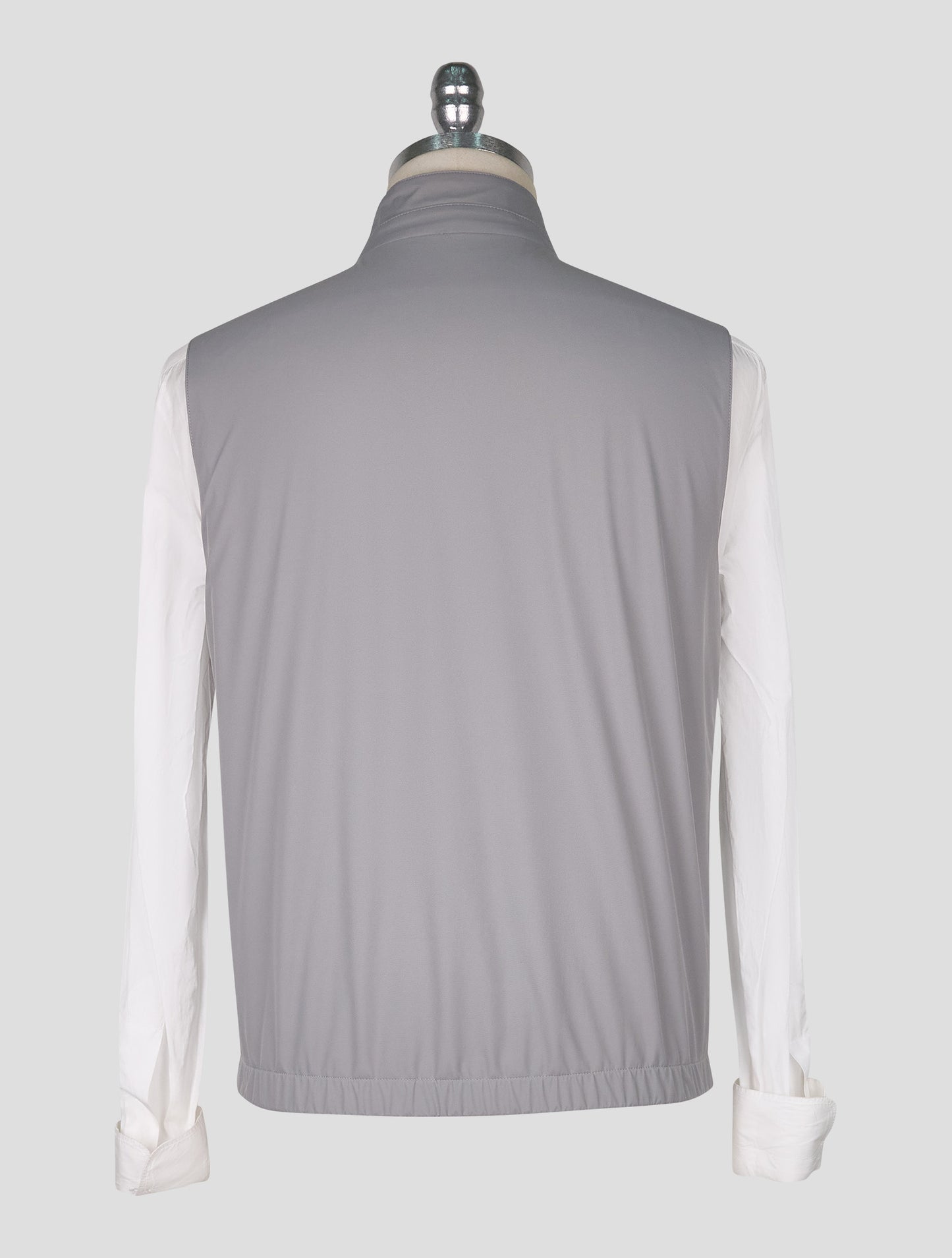 Kiton Gray Pl Viscose Ea Reverse Gilet Coat