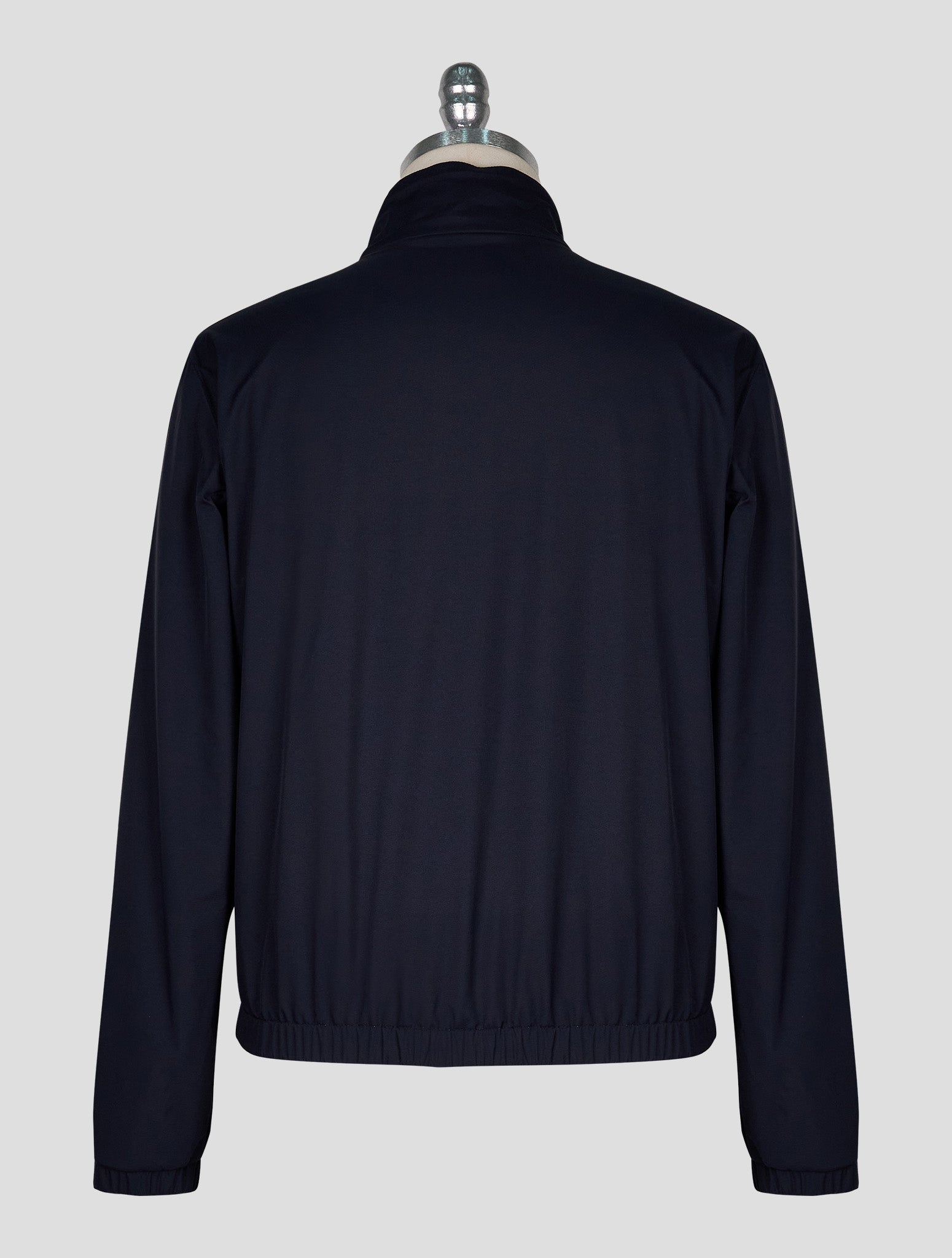 Kiton Blue Gray Pl Viscose Ea Reverse Coat