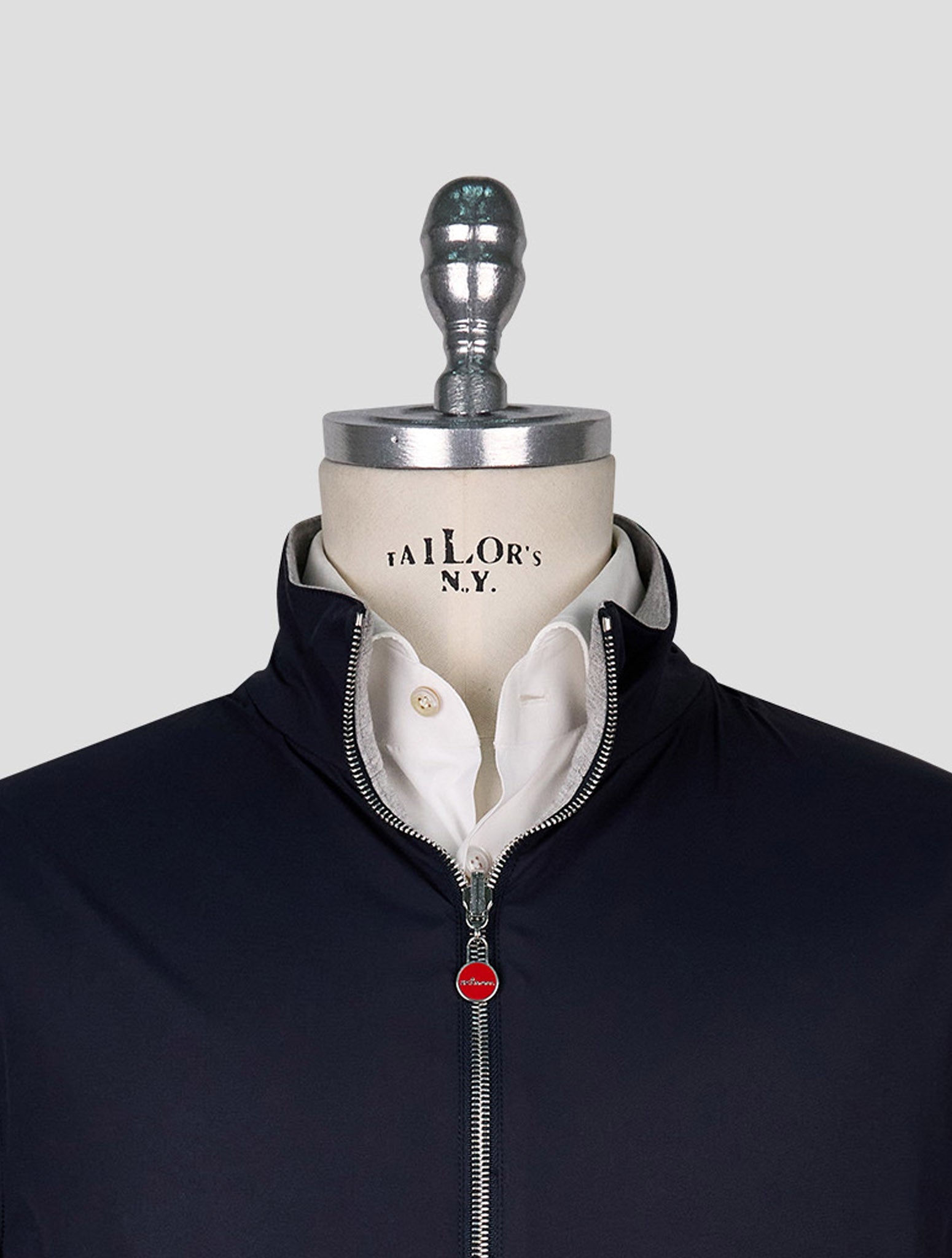 Kiton Blue Gray Pl Viscose Ea Reverse Coat