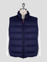 Kiton Blue Cashmere Silk Gilet Coat