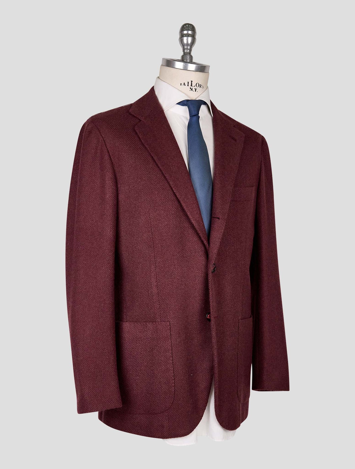 Kiton Burgundy Cashmere Blazer