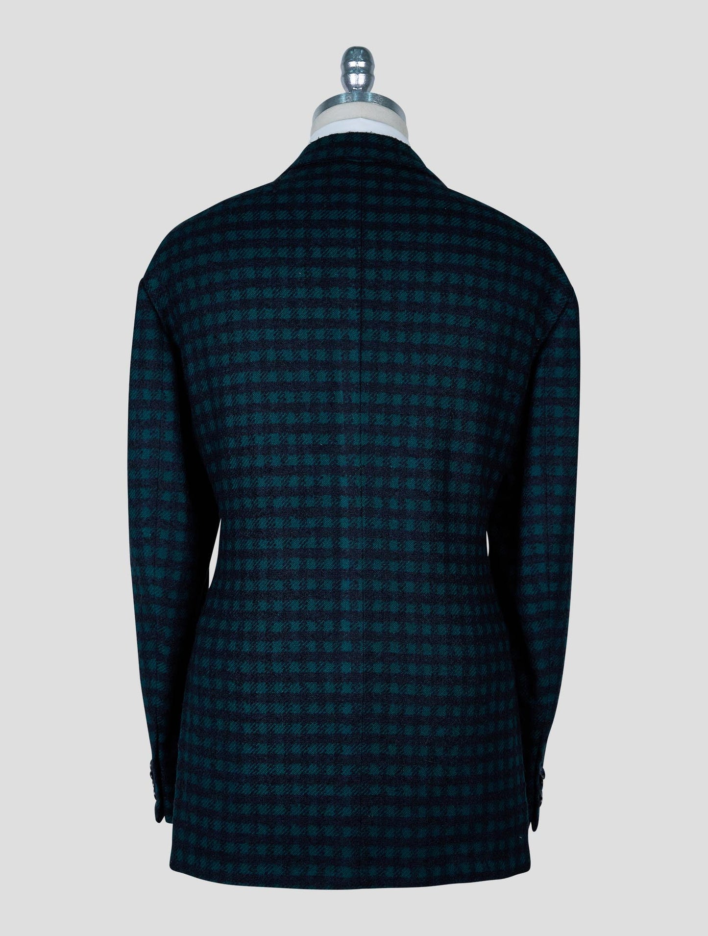 Kiton Green Blue Cashmere Silk Blazer