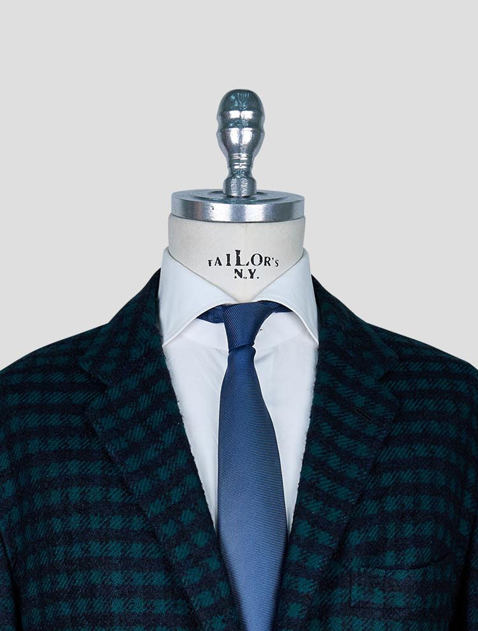 Kiton Green Blue Cashmere Silk Blazer