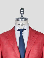 Kiton Red Cashmere Silk Linen Blazer
