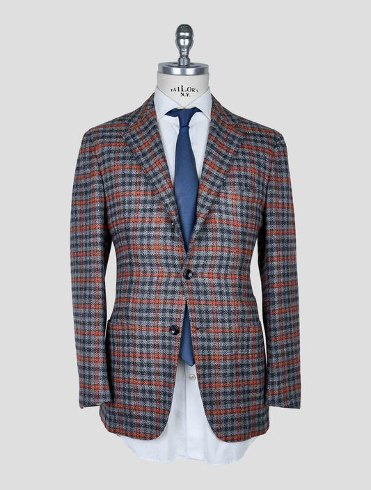 Kiton Multicolor Cashmere Virgin Wool Silk Linen Blazer