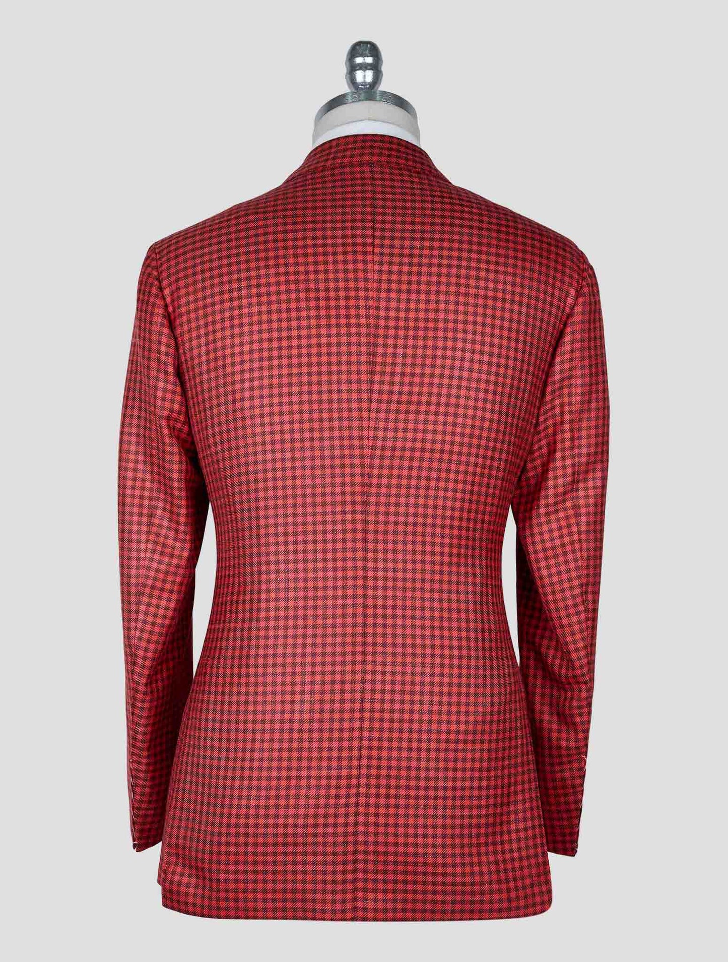 Kiton Red Cashmere Silk Linen Blazer