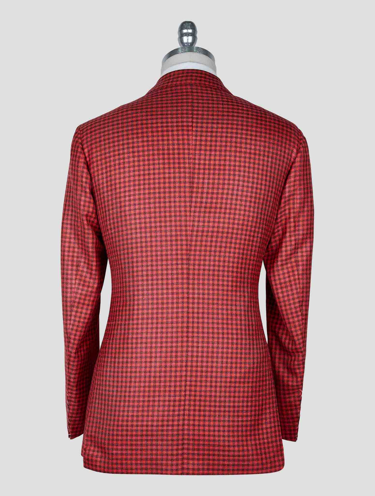 Kiton Red Cashmere Silk Linen Blazer