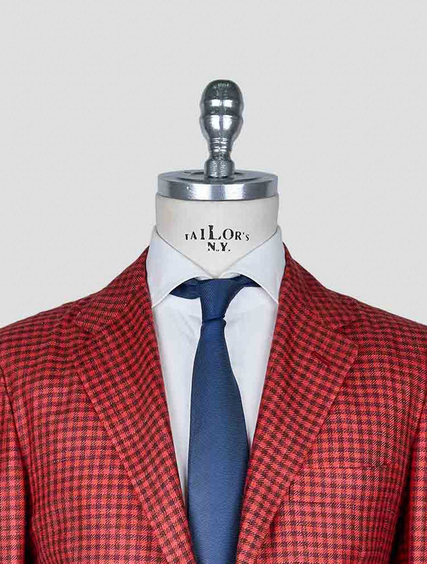 Kiton Red Cashmere Silk Linen Blazer