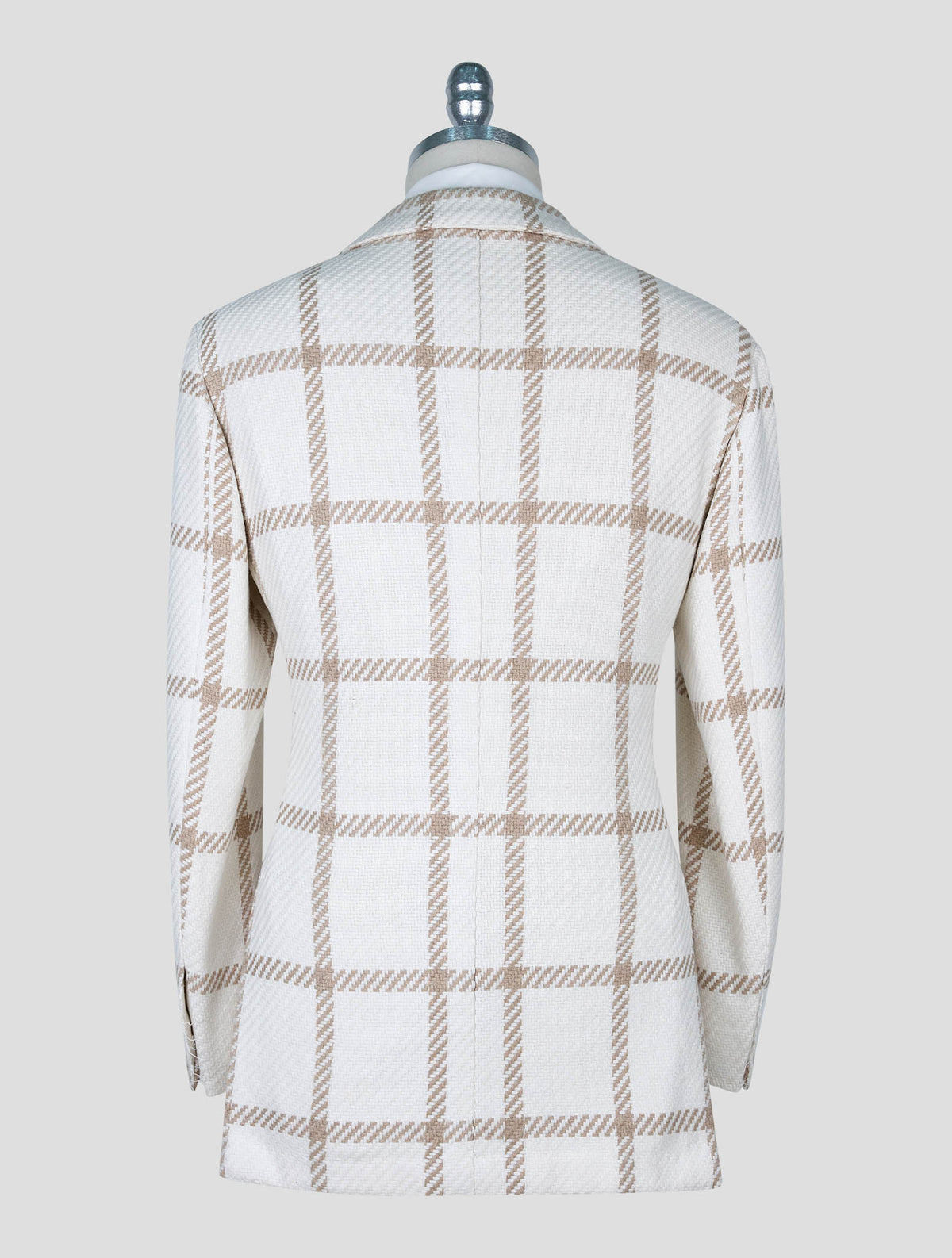 Kiton Beige White Cashmere Blazer