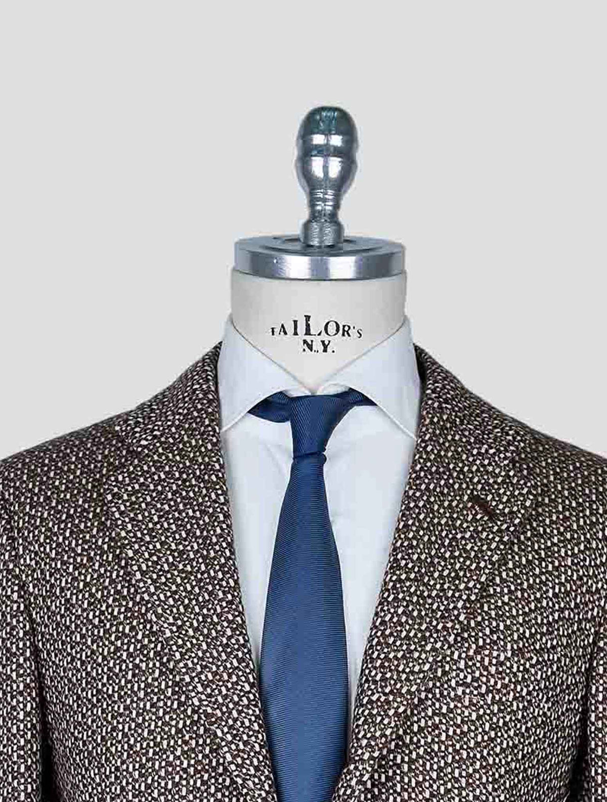 Kiton Brown White Cashmere Blazer