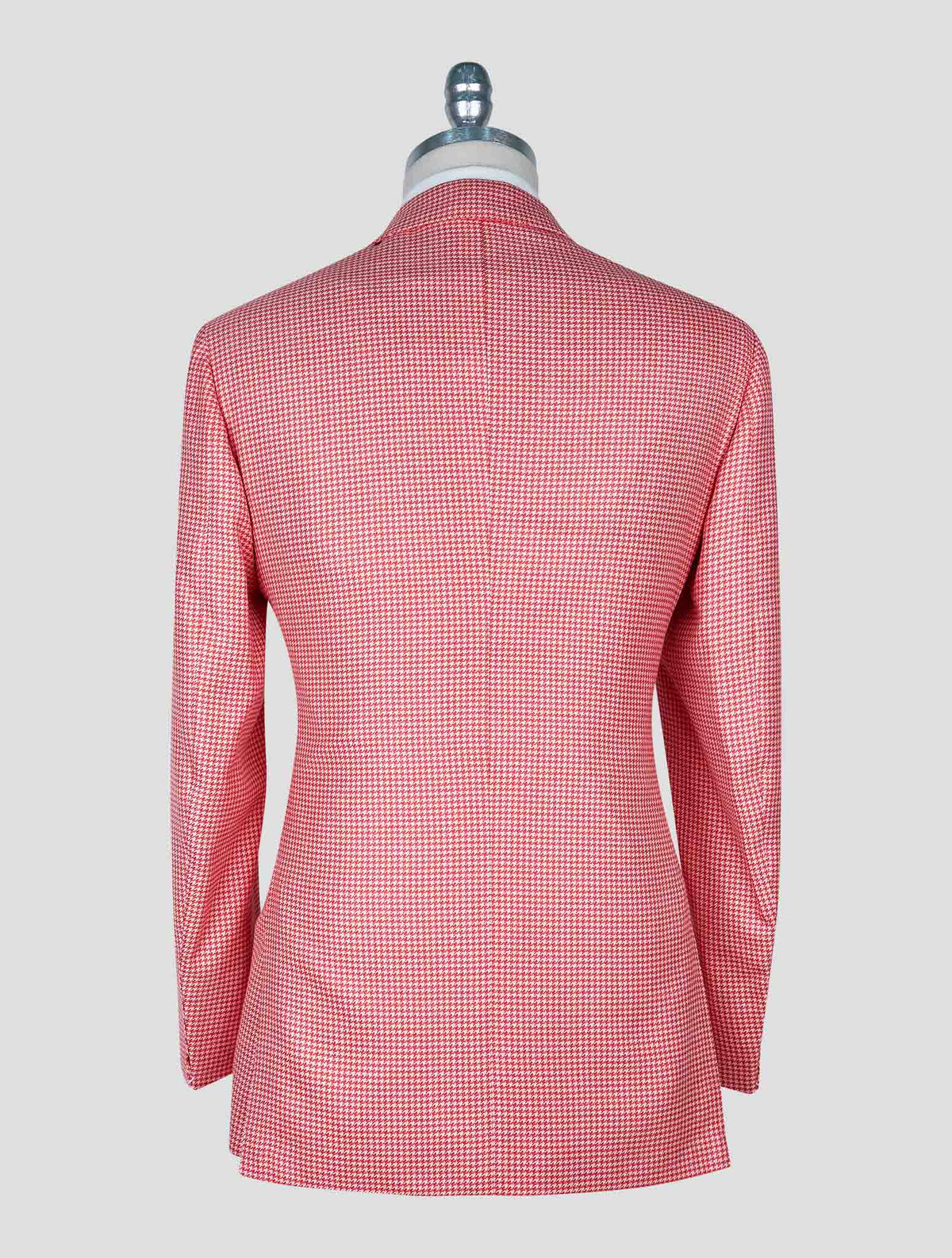 Kiton Red White Cashmere Silk Linen Blazer