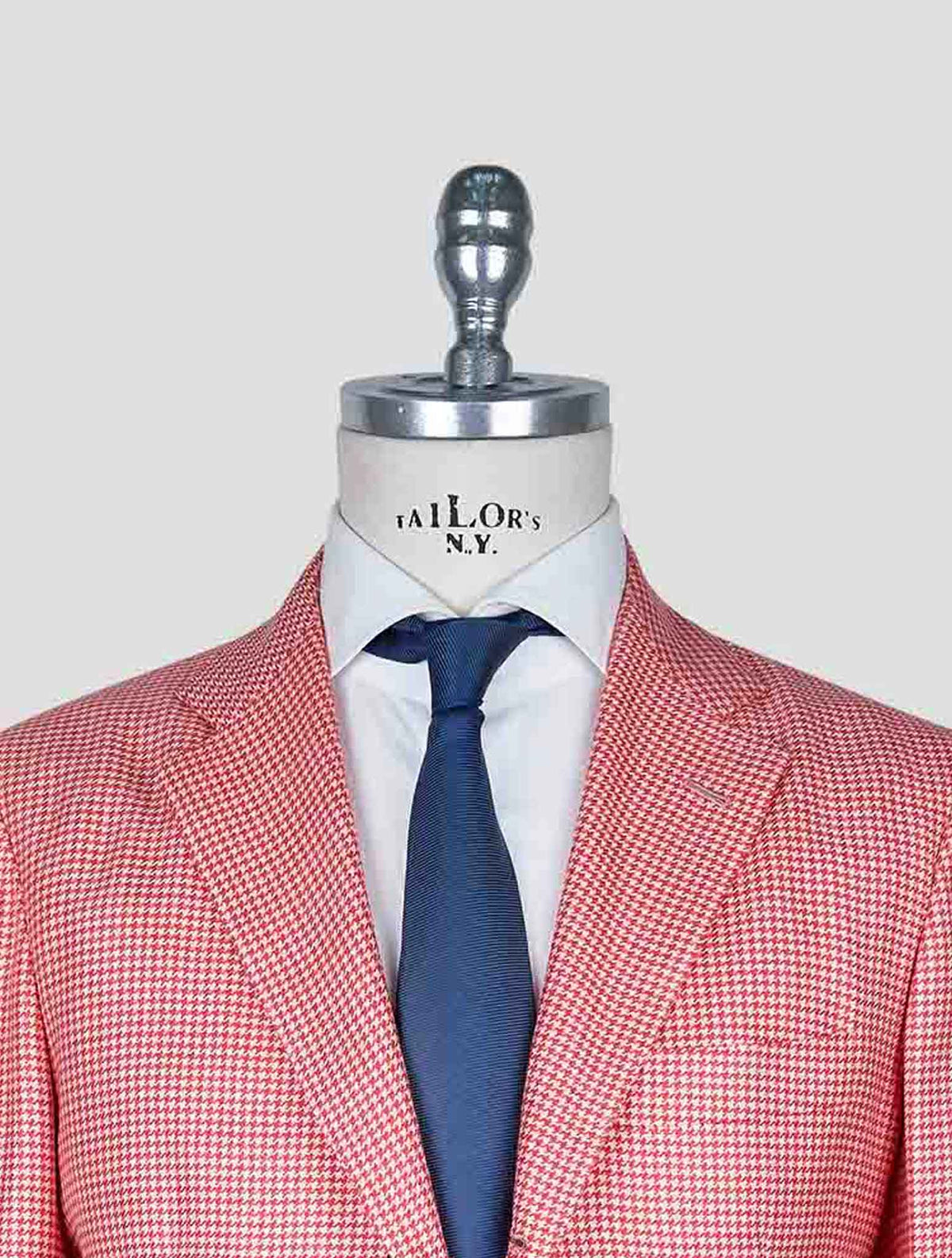 Kiton Red White Cashmere Silk Linen Blazer