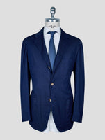 Kiton Blue Cotton Ea Suit