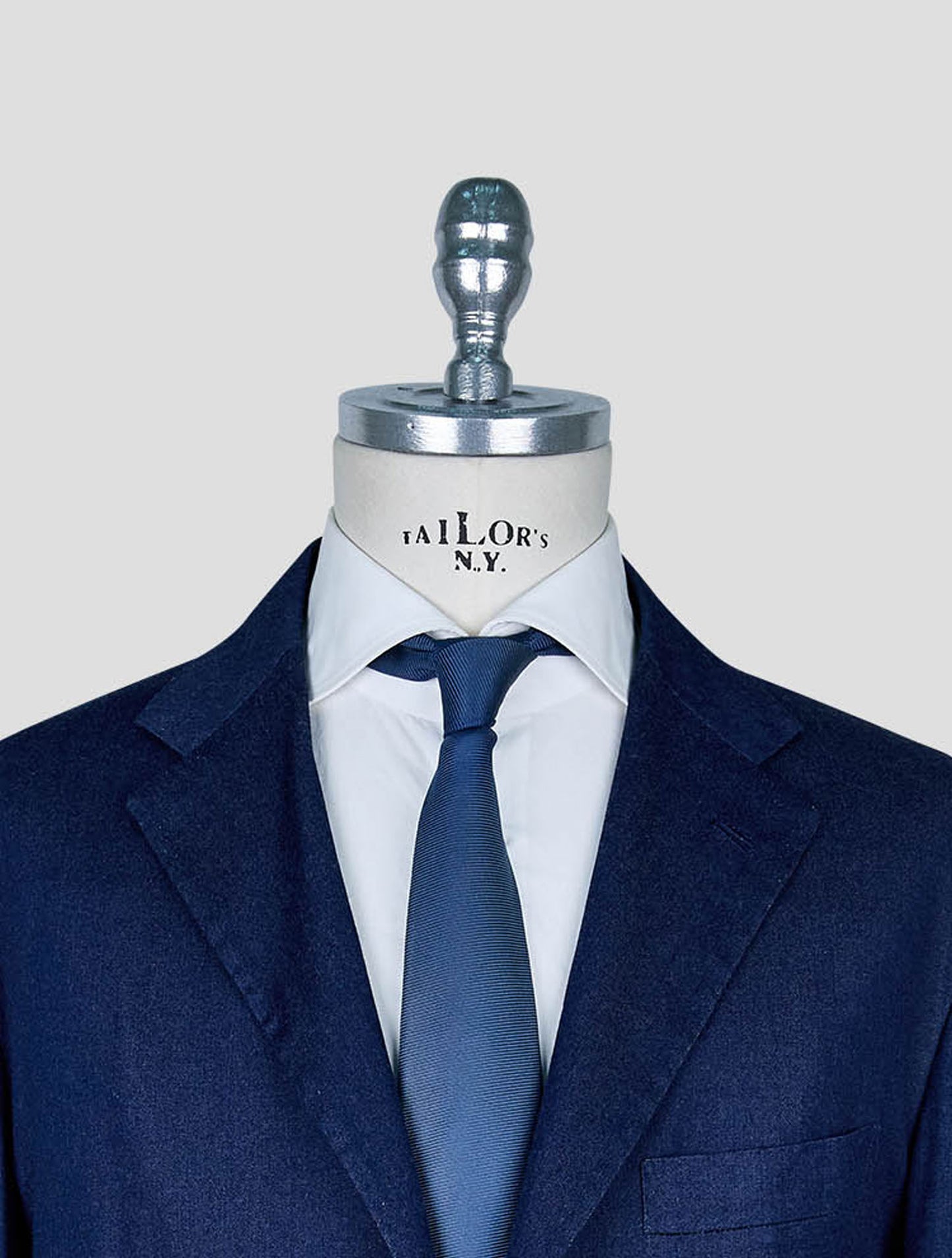 Kiton Blue Cotton Ea Suit