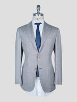 Kiton Gray Cashmere Silk Linen Suit