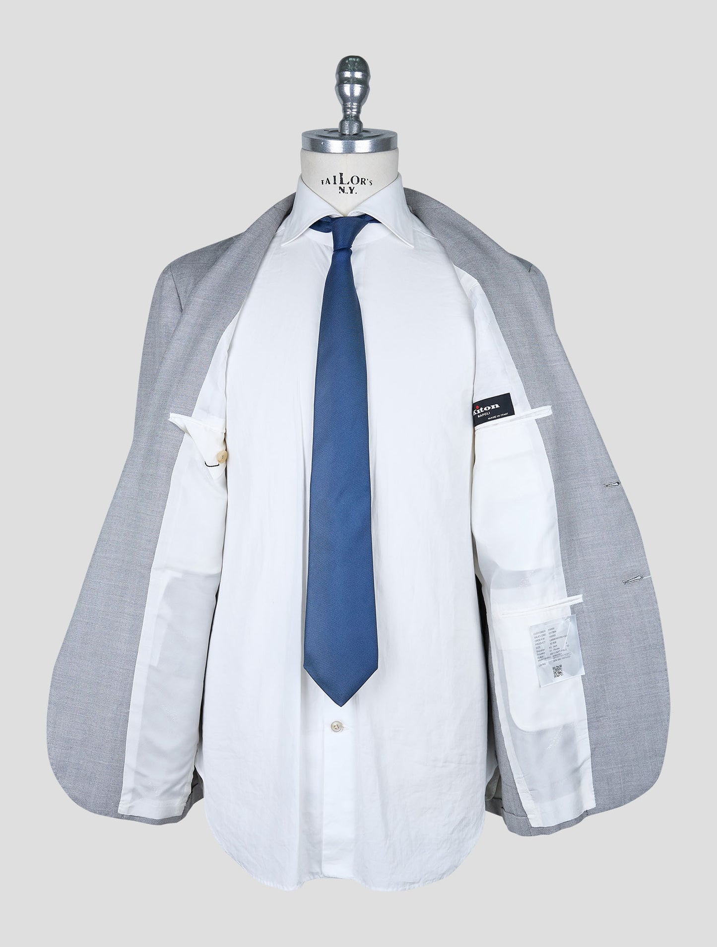 Kiton Gray Cashmere Silk Linen Suit