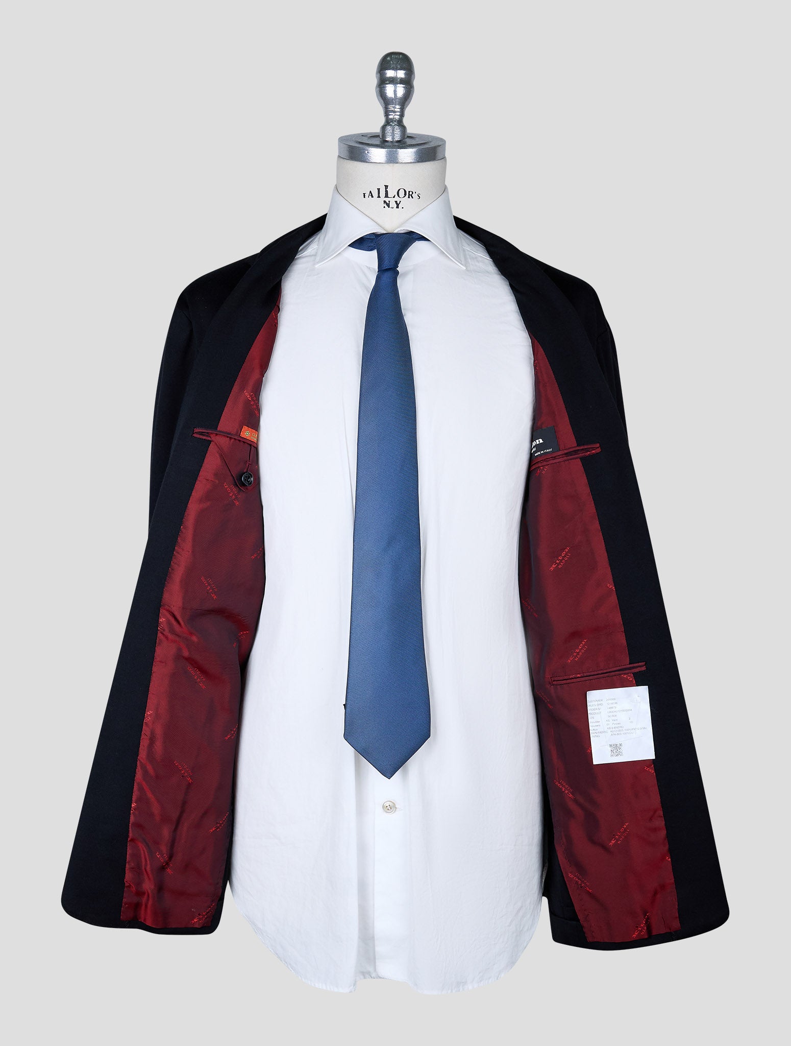 Kiton Black Virgin Wool 12,9 Micron Suit