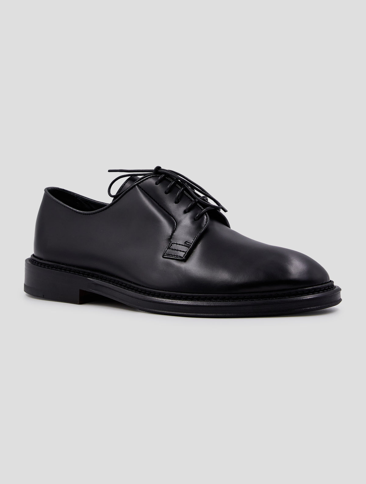Kiton Black Leather Dress Shoes