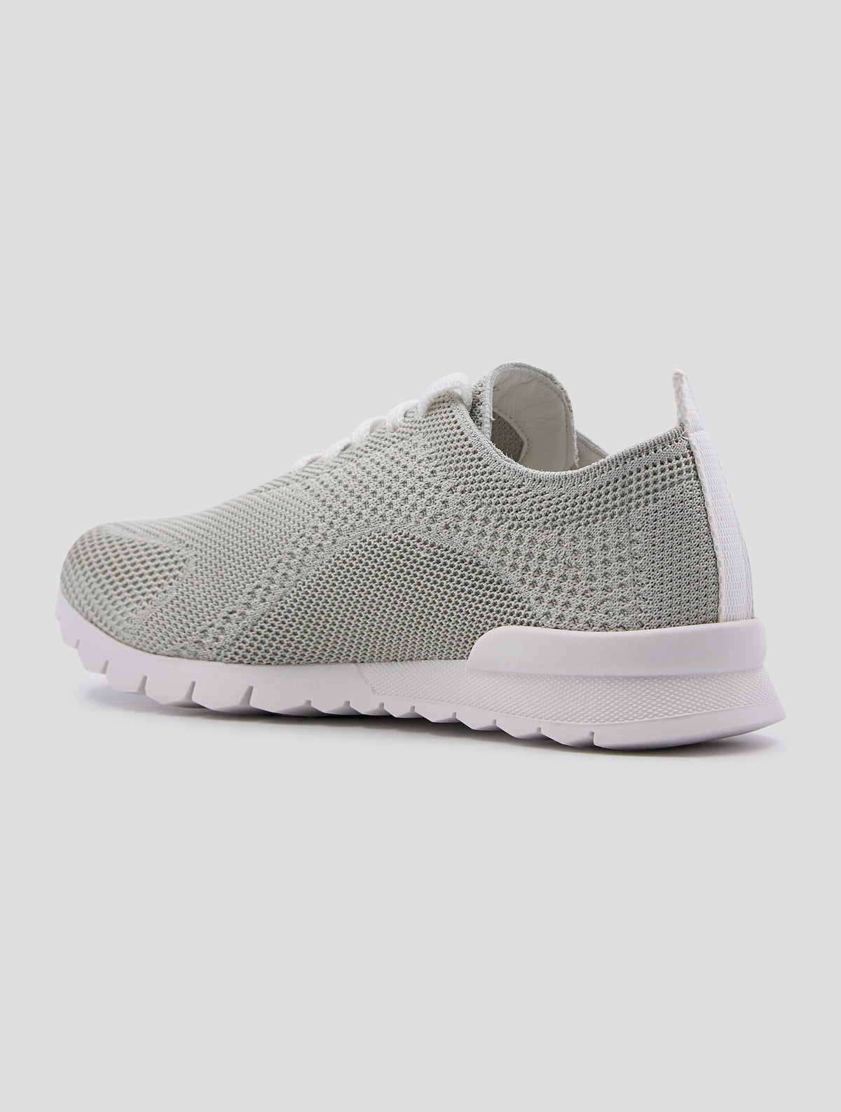 Kiton Gray Cotton Ea Sneakers